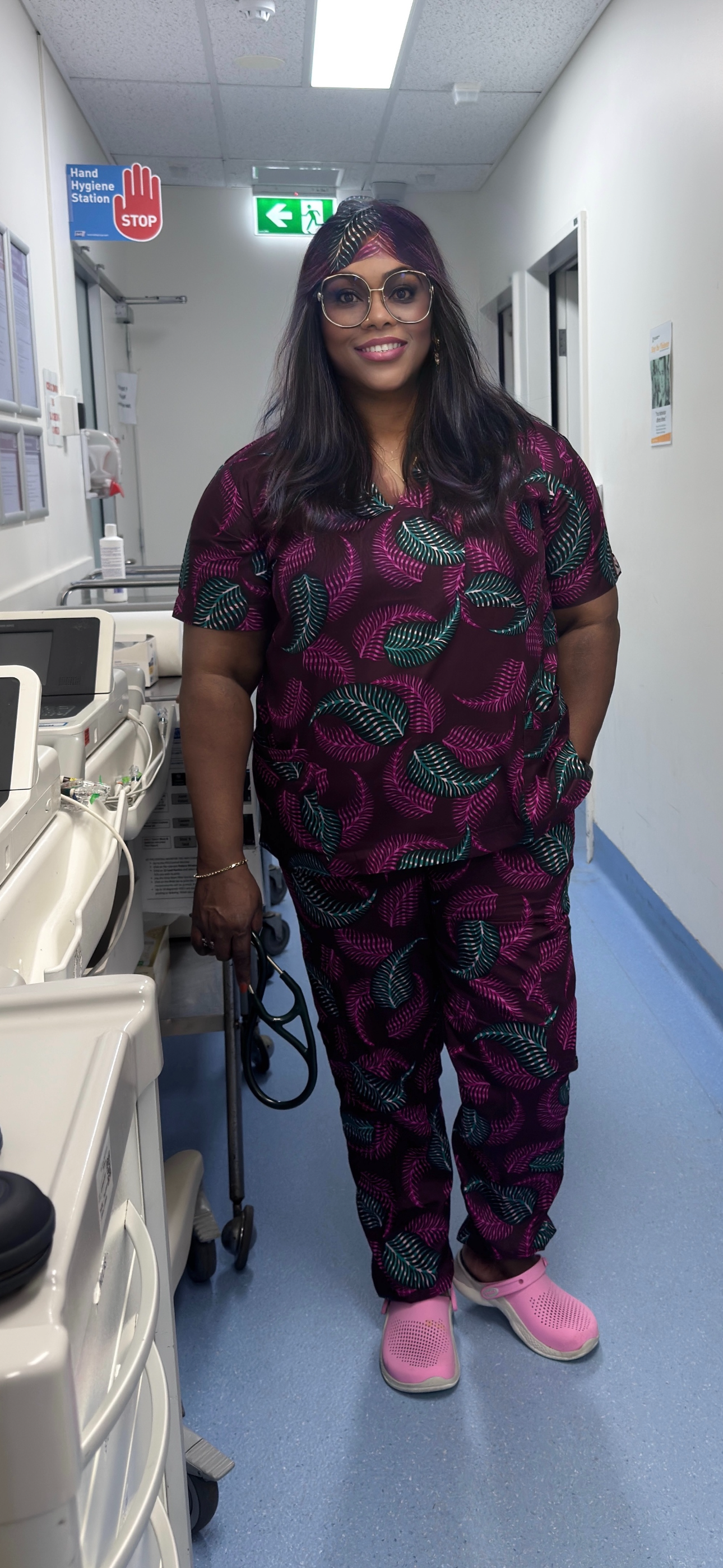 Green feathers Scrubs