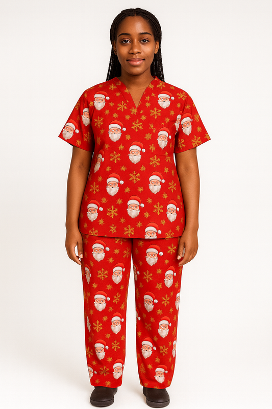 Christmas scrub Santa