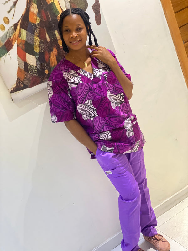 Purple Cone  Scrubs