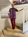 Wine Emerald  Scrub Top