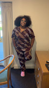 Brown wired scrubs