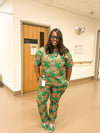 Green Peach Leaf Scrubs