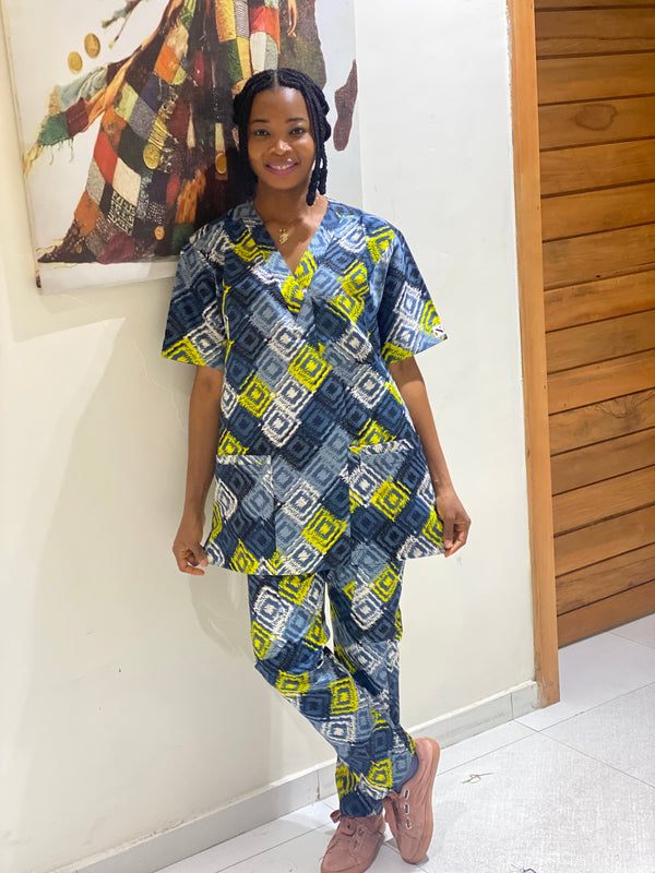 Yellow Chess Scrubs