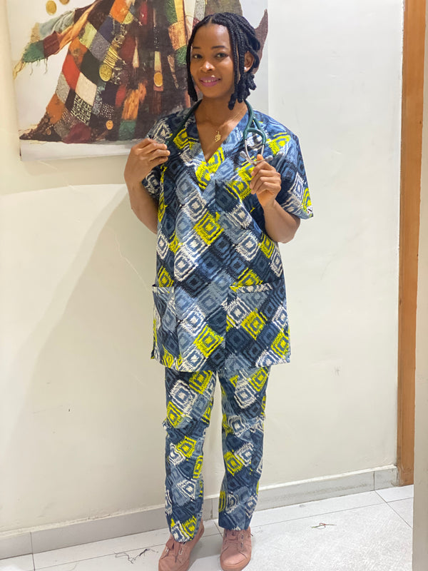 Yellow Chess Scrubs