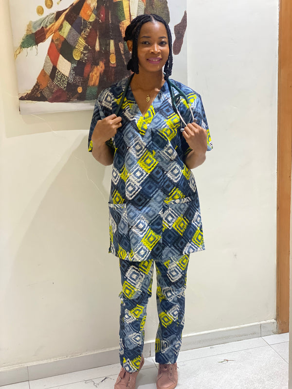 Yellow Chess Scrubs