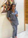 Monochrome Scrub Top